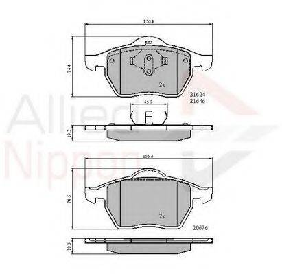 COMLINE ADB01092 Комплект тормозных колодок, дисковый тормоз