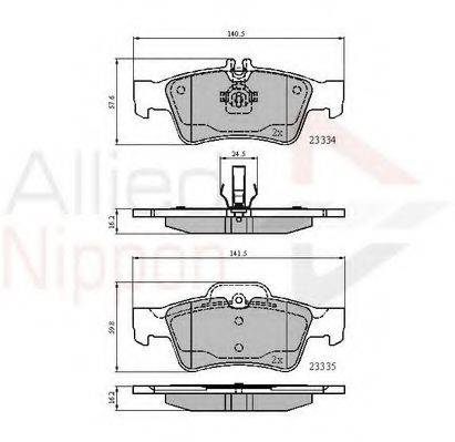 COMLINE ADB01118 Комплект тормозных колодок, дисковый тормоз