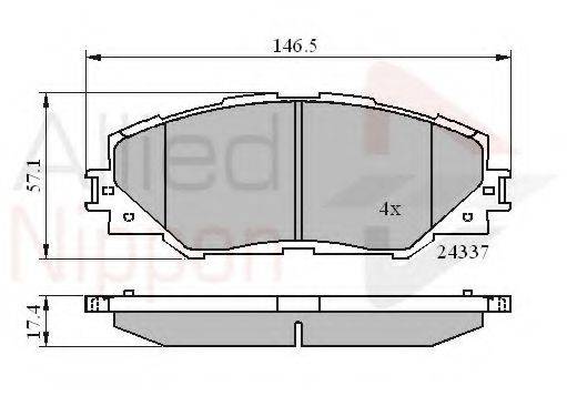 COMLINE ADB01625 Комплект тормозных колодок, дисковый тормоз