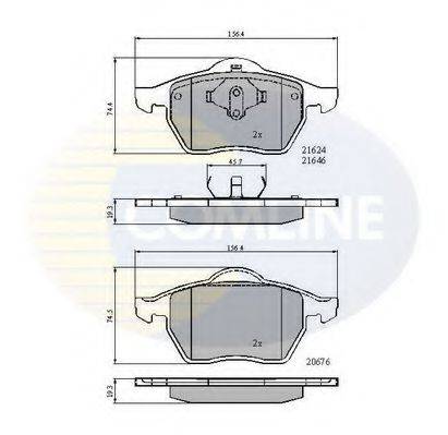 COMLINE CBP01092 Комплект тормозных колодок, дисковый тормоз