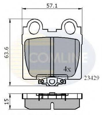 COMLINE CBP3836 Комплект тормозных колодок, дисковый тормоз