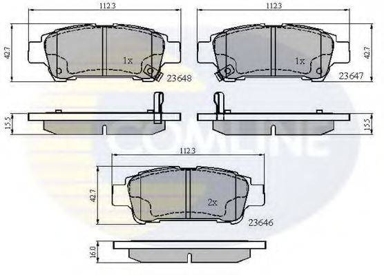 COMLINE CBP31133 Комплект тормозных колодок, дисковый тормоз