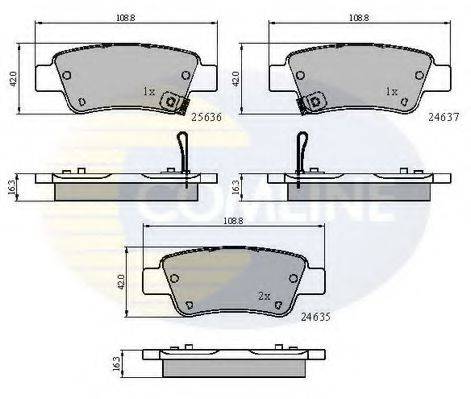 COMLINE CBP31674 Комплект тормозных колодок, дисковый тормоз