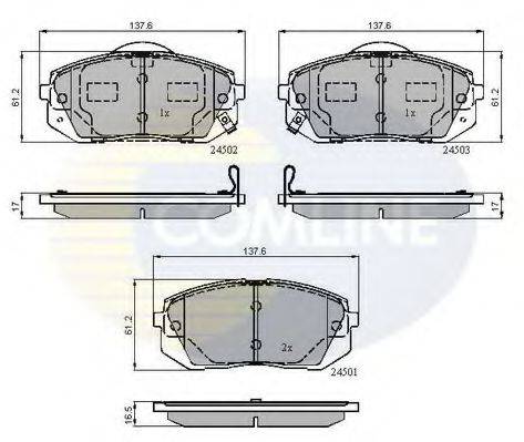 COMLINE CBP31768 Комплект тормозных колодок, дисковый тормоз