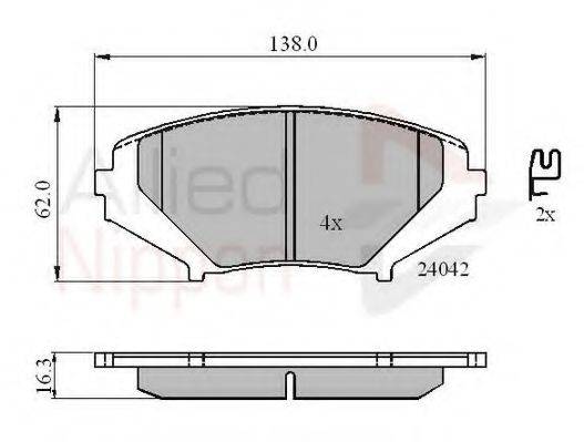 COMLINE ADB31246 Комплект тормозных колодок, дисковый тормоз