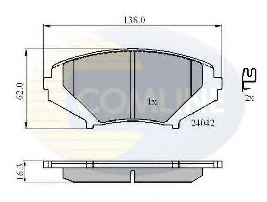 COMLINE CBP31246 Комплект тормозных колодок, дисковый тормоз