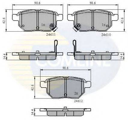 COMLINE CBP31579 Комплект тормозных колодок, дисковый тормоз