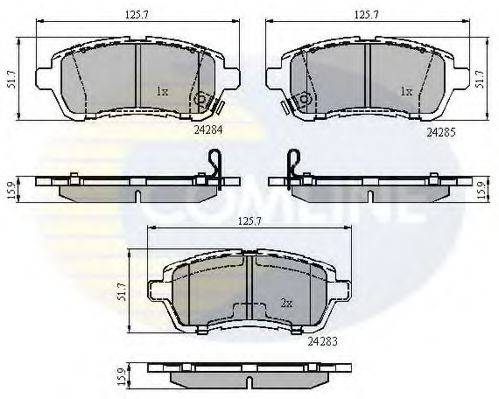 COMLINE CBP31620 Комплект тормозных колодок, дисковый тормоз