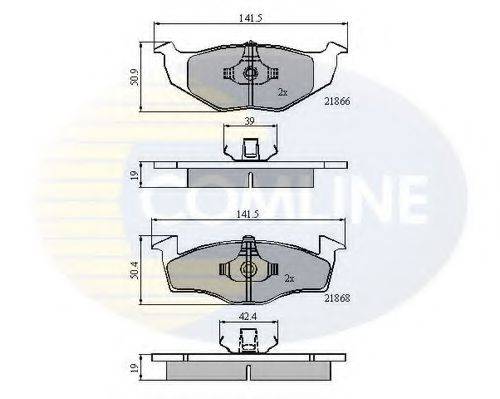 COMLINE CBP0706 Комплект тормозных колодок, дисковый тормоз