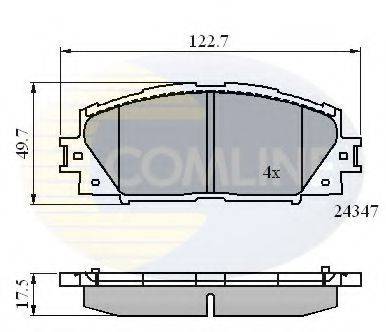 COMLINE CBP01612 Комплект тормозных колодок, дисковый тормоз