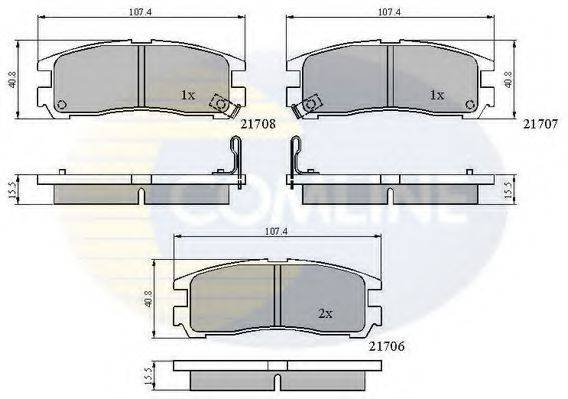 COMLINE CBP3468 Комплект тормозных колодок, дисковый тормоз