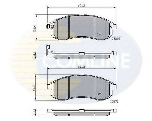 COMLINE CBP31749 Комплект тормозных колодок, дисковый тормоз