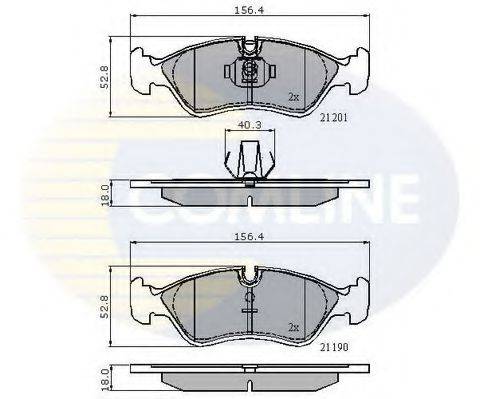 COMLINE CBP01007 Комплект тормозных колодок, дисковый тормоз