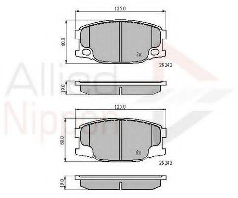 COMLINE ADB01088 Комплект тормозных колодок, дисковый тормоз