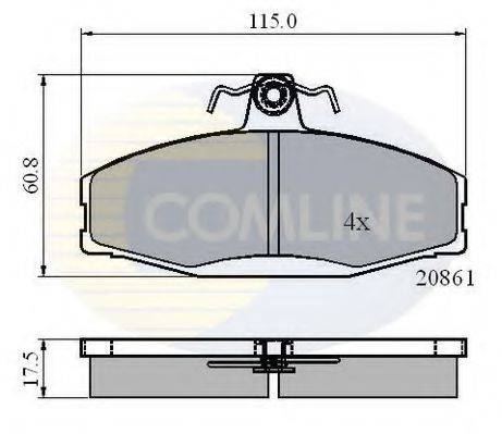 COMLINE CBP0928 Комплект тормозных колодок, дисковый тормоз