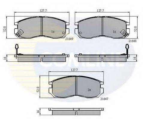 COMLINE CBP3363 Комплект тормозных колодок, дисковый тормоз