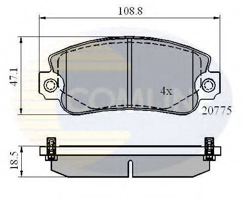 COMLINE CBP4129 Комплект тормозных колодок, дисковый тормоз