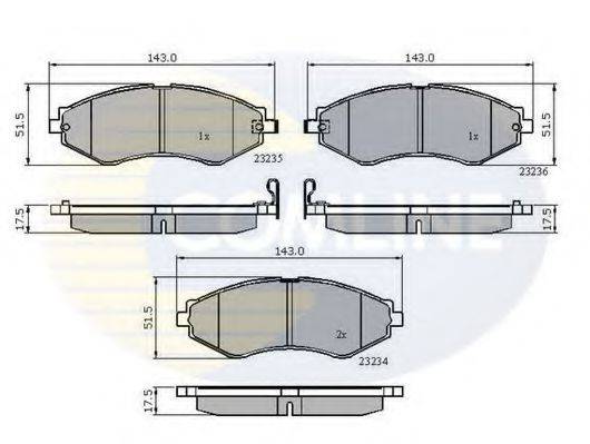 COMLINE CBP31189 Комплект тормозных колодок, дисковый тормоз