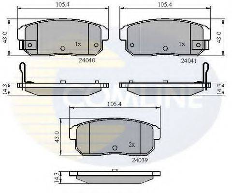 COMLINE CBP31283 Комплект тормозных колодок, дисковый тормоз