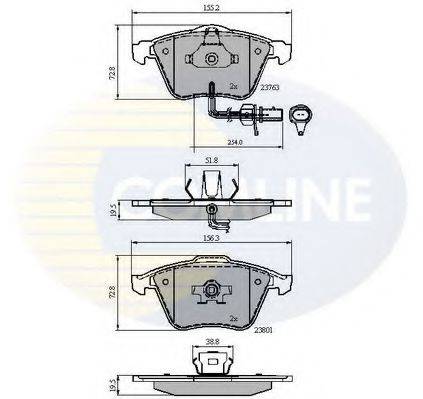 COMLINE CBP11753 Комплект тормозных колодок, дисковый тормоз