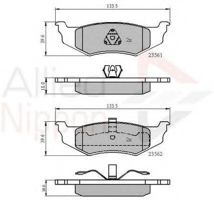 COMLINE ADB01100 Комплект тормозных колодок, дисковый тормоз