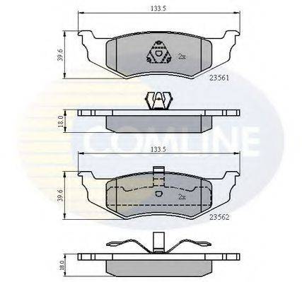 COMLINE CBP01100 Комплект тормозных колодок, дисковый тормоз