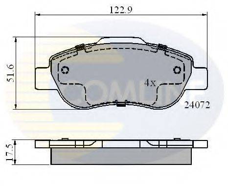 COMLINE CBP01600 Комплект тормозных колодок, дисковый тормоз