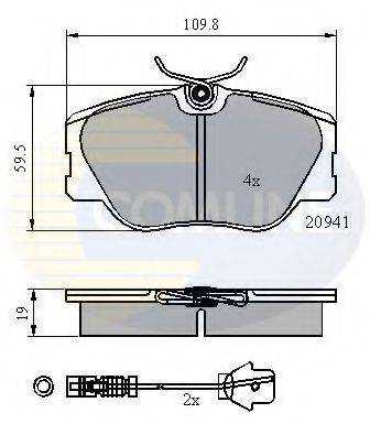 COMLINE CBP2360 Комплект тормозных колодок, дисковый тормоз