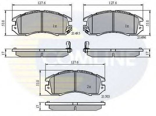 COMLINE CBP3127 Комплект тормозных колодок, дисковый тормоз