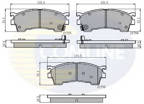 COMLINE CBP3823 Комплект тормозных колодок, дисковый тормоз