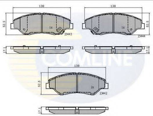 COMLINE CBP3843 Комплект тормозных колодок, дисковый тормоз