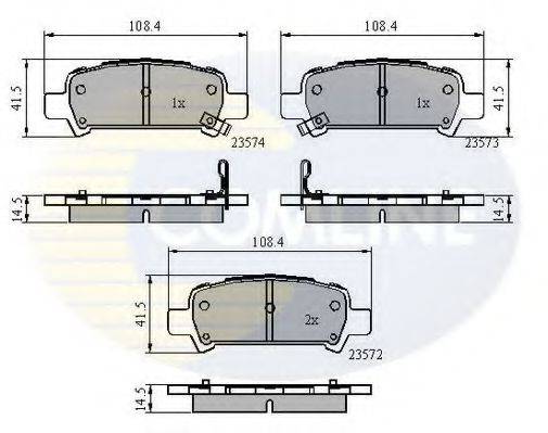 COMLINE CBP3882 Комплект тормозных колодок, дисковый тормоз