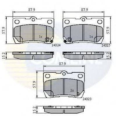 COMLINE CBP31729 Комплект тормозных колодок, дисковый тормоз