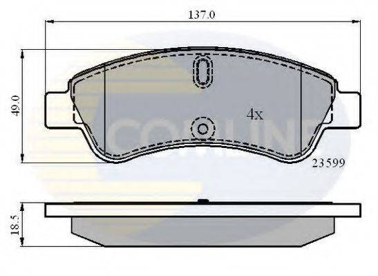 COMLINE CBP01033 Комплект тормозных колодок, дисковый тормоз