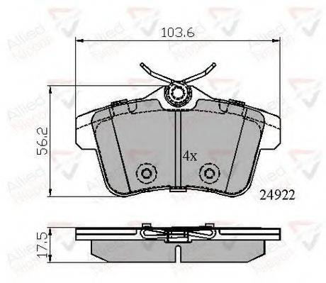 COMLINE ADB02045 Комплект тормозных колодок, дисковый тормоз