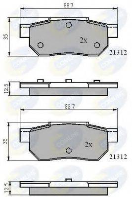 COMLINE CBP0460 Комплект тормозных колодок, дисковый тормоз