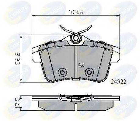 COMLINE CBP02045 Комплект тормозных колодок, дисковый тормоз