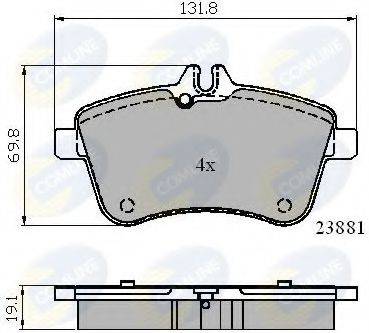 COMLINE CBP01723 Комплект тормозных колодок, дисковый тормоз