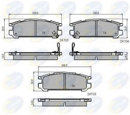 COMLINE CBP3218 Комплект тормозных колодок, дисковый тормоз