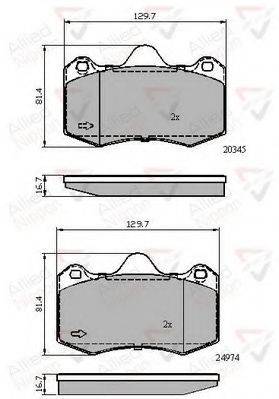 COMLINE ADB02107 Комплект тормозных колодок, дисковый тормоз