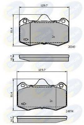 COMLINE CBP02107 Комплект тормозных колодок, дисковый тормоз