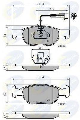 COMLINE CBP11171 Комплект тормозных колодок, дисковый тормоз