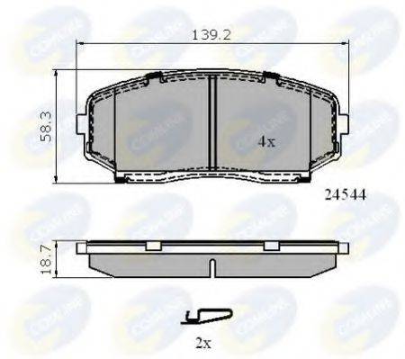 COMLINE CBP31724 Комплект тормозных колодок, дисковый тормоз