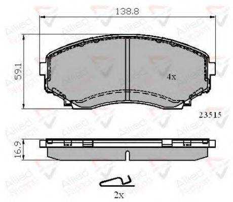 COMLINE ADB31732 Комплект тормозных колодок, дисковый тормоз