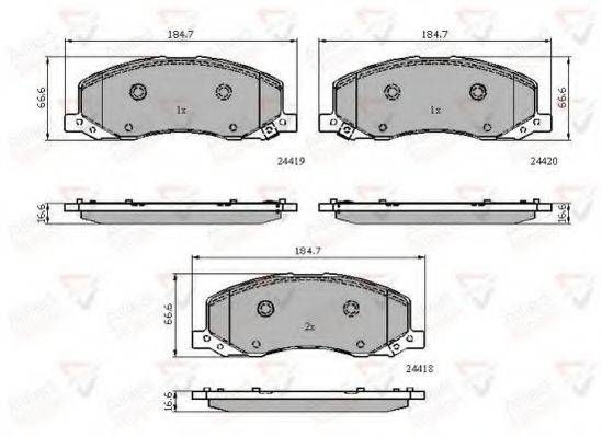 COMLINE ADB32003 Комплект тормозных колодок, дисковый тормоз