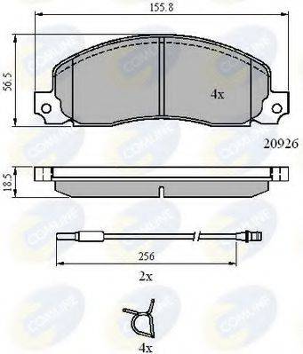 COMLINE CBP21048 Комплект тормозных колодок, дисковый тормоз