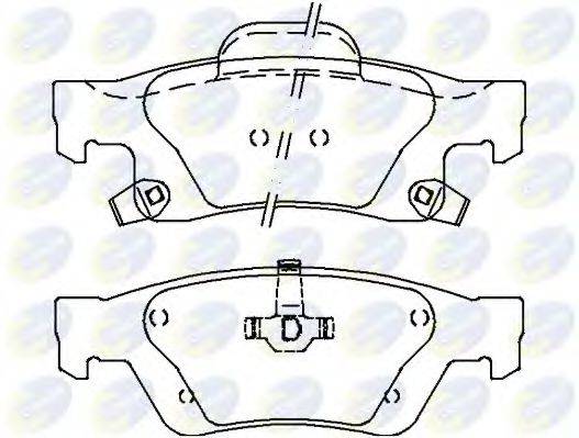 COMLINE CBP36076 Комплект тормозных колодок, дисковый тормоз