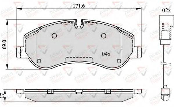 COMLINE ADB22142 Комплект тормозных колодок, дисковый тормоз