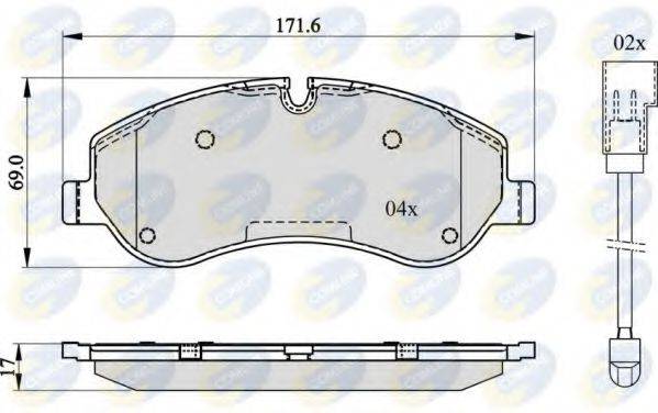 COMLINE CBP22142 Комплект тормозных колодок, дисковый тормоз