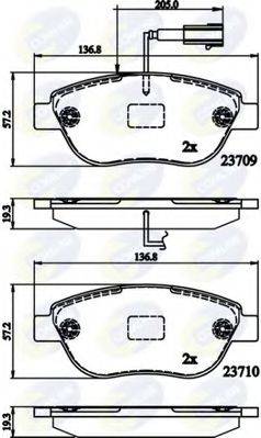 COMLINE CBP12140 Комплект тормозных колодок, дисковый тормоз